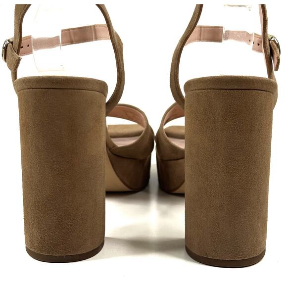 Kate Spade New York Delia Platform Beige Suede Sandals Size 9B New MSRP $228 - Picture 4 of 13